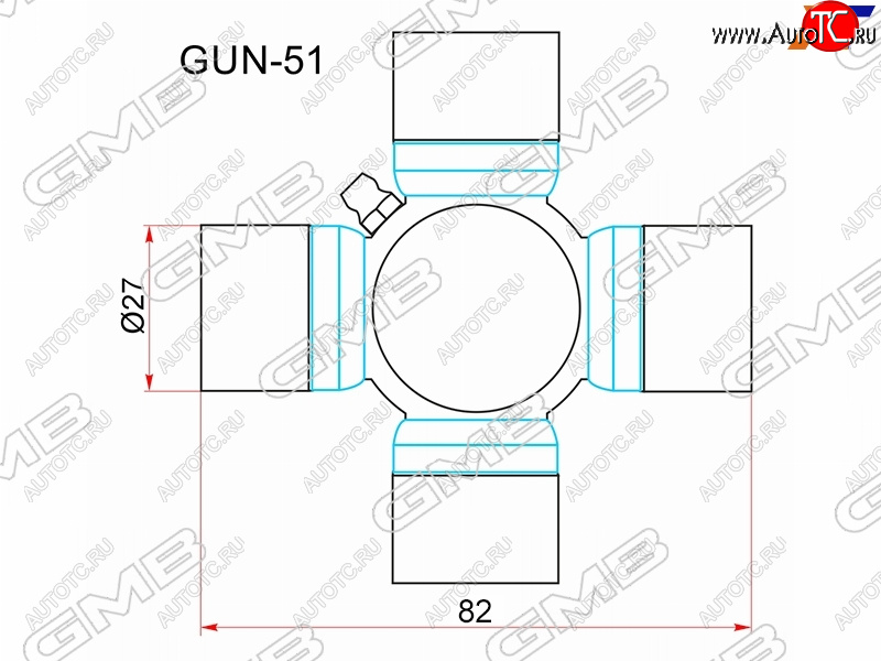1 069 р. Крестовина карданного вала NISSAN ARMADA 03-PATHFINDER 06-12 GMB GUN-51  с доставкой в г. Вологда