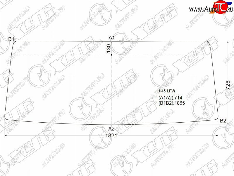 13 299 р. Стекло лобовое (широкая кабина) Dongfeng 1062 05-  1064 05-19  1074 05-19  1091 05-19  Nissan At XYG H45 LFW  с доставкой в г. Вологда