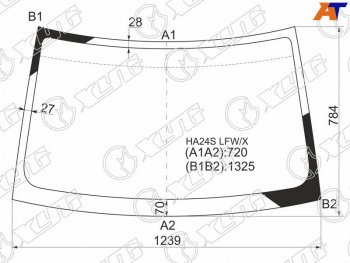 Стекло лобовое Mazda Carol 04-09  Nissan Pino 07-10  Suzuki Alto 04-09 XYG HA24S LFW/X