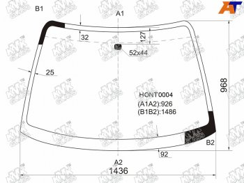 Стекло лобовое HONDA ACCORDTORNEO 45D 97-02                                                        KMK HONT0004
