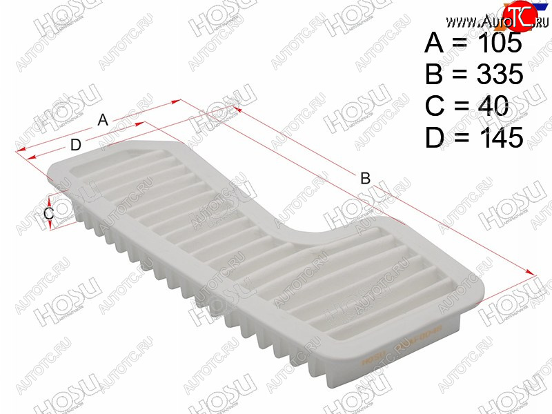 479 р. Фильтр воздушный HOSU  Toyota Mark 2 ( X100,  Qualis,  X110) - RAV4 ( CA20,  XA30,  XA305,  XA40,  XA50)  с доставкой в г. Вологда