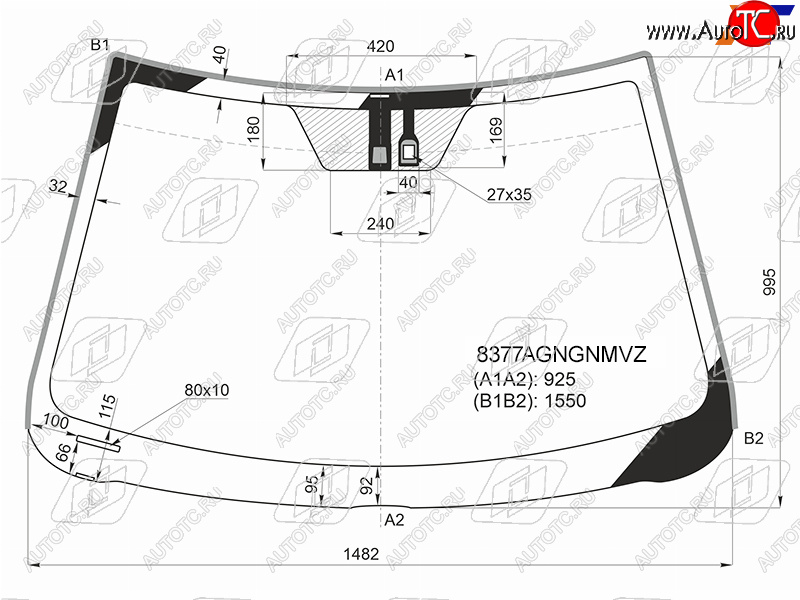 7 849 р. Стекло лобовое (Датчик дождя Молдинг) Toyota Camry (XV40) 06-11  Aurion 06-12  Camry UAEUSA 06-1 FUYAO 8377AGNGNMVZ  с доставкой в г. Вологда