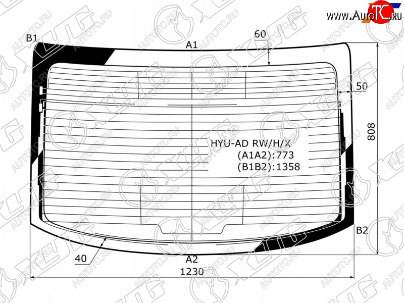 12 449 р. Стекло заднее (Цвет зеленый Обогрев Антенна) Hyundai Elantra 15-20 XYG HYU-AD RW/H/X  с доставкой в г. Вологда