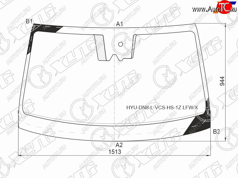 9 999 р. Стекло лобовое (Камера Датчик дождя) Hyundai Sonata 19- XYG HYU-DN8-L-VCS-HS-1Z LFW/X  с доставкой в г. Вологда