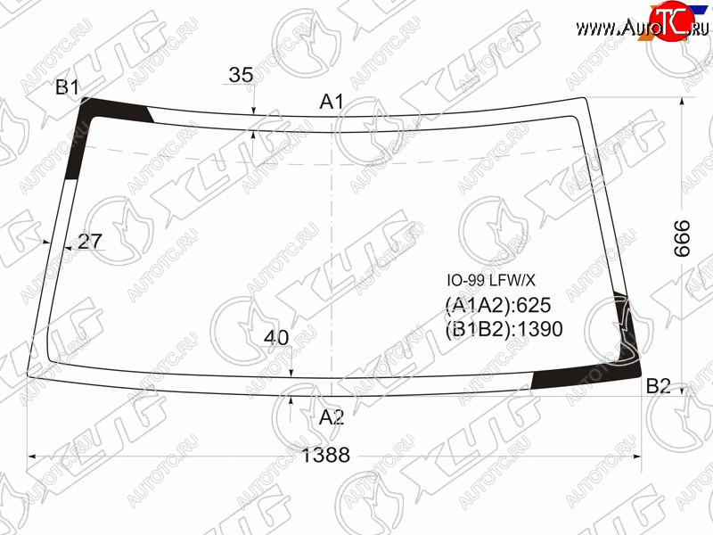 4 199 р. Стекло лобовое Mitsubishi Pajero iO 98-07  Pajero Pinin 98-05 XYG IO-99 LFW/X  с доставкой в г. Вологда