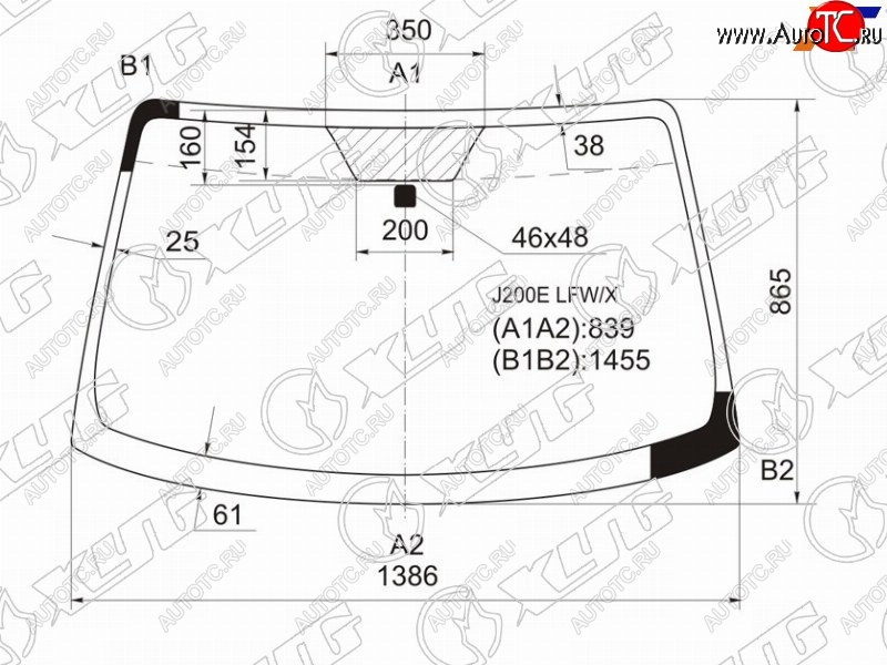 4 999 р. Стекло лобовое Daihatsu Be-Go 06-16  Terios 06-  Toyota Rush 06-16 XYG J200E LFW/X  с доставкой в г. Вологда
