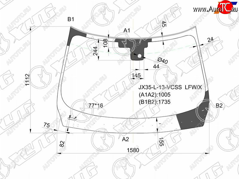 12 299 р. Стекло лобовое (Камера Датчик дождя Молдинг) Infiniti JX35 12-14  QX60 14-21 XYG JX35-L-13-VCSSLFW/X  с доставкой в г. Вологда