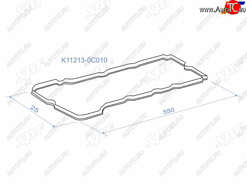 299 р. Прокладка клапанной крышки TOYOTA HIACE TRH2## 05-HILUX TGN15 05-FORTUNER TGN5161 05- SAT K11213-0C010  с доставкой в г. Вологда