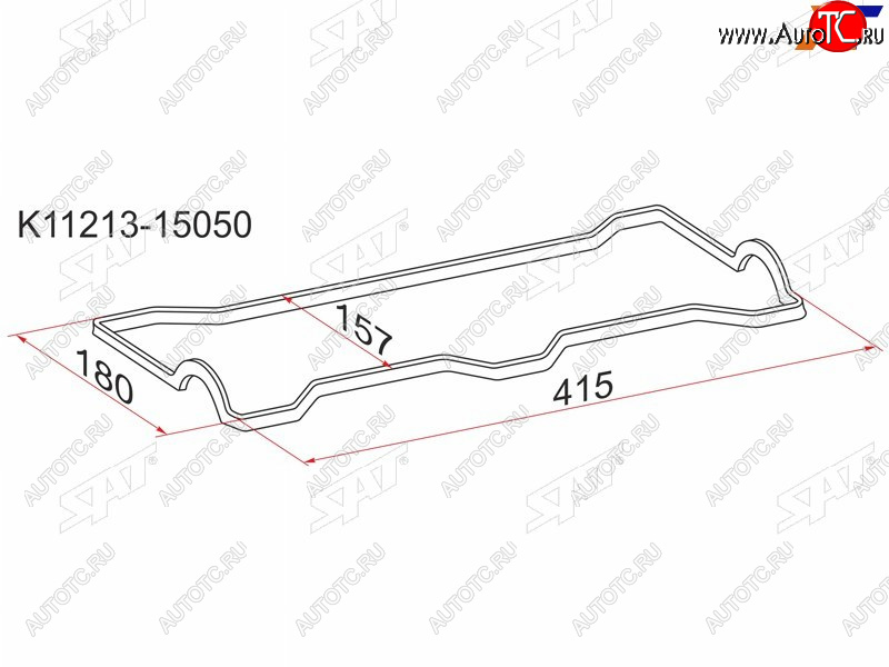 199 р. Прокладка клапанной крышки TY 4A5A-FE -92 SAT K11213-15050  с доставкой в г. Вологда