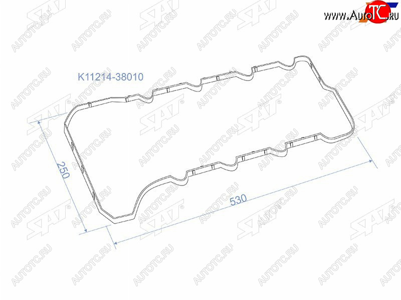389 р. Прокладка клапанной крышки LEXUS LX570 07-  3URFE №2 SAT K11214-38010  с доставкой в г. Вологда
