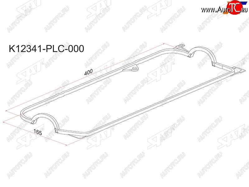 218 р. Прокладка клапанной крышки HO D15B, D17A, Civic ES1 SAT K12341-PLC-000  с доставкой в г. Вологда