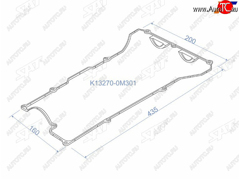 220 р. Прокладка клапанной крышки NS GA13DE, GA15DE, 91- B14N15, Y10 SAT K13270-0M301  с доставкой в г. Вологда