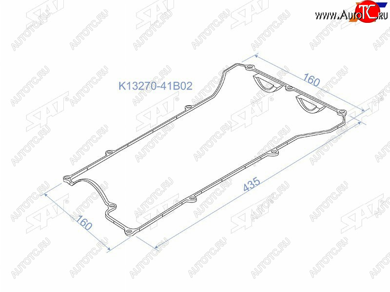 296 р. Прокладка клапанной крышки NS CG10, CG13, CGA3DE, Z10, K11 SAT K13270-41B02  с доставкой в г. Вологда