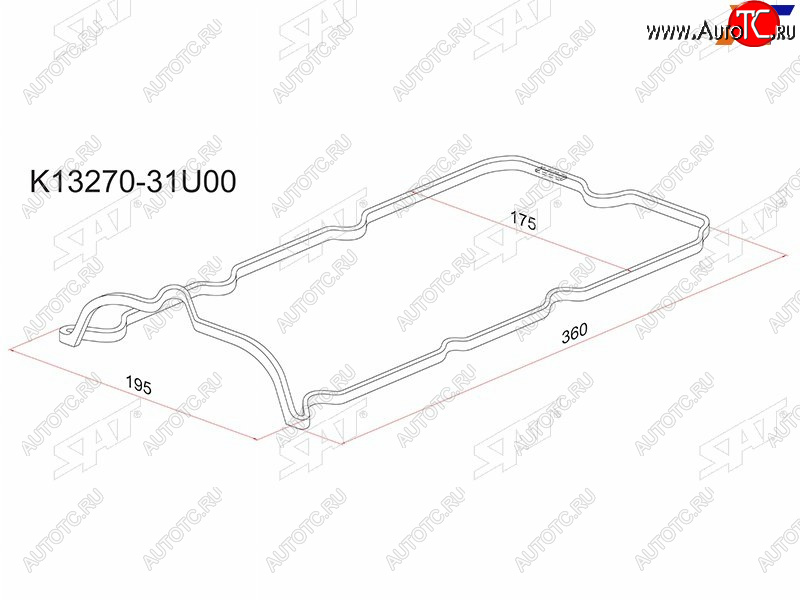 203 р. Прокладка клапанной крышки RH NS VQ20VQ25VQ30DE 94-98 SAT K13270-31U00  с доставкой в г. Вологда