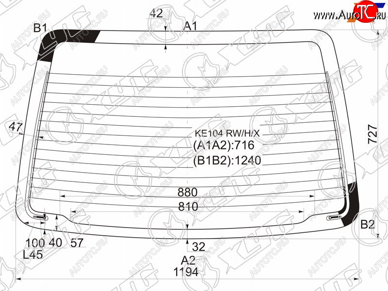 8 749 р. Стекло заднее (Цвет зеленый Обогрев) Toyota Corolla (E100) 91-02  Corolla FX 92-95 XYG KE104 RW/H/X  с доставкой в г. Вологда