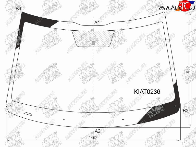 5 399 р. Стекло лобовое KIA SELTOS 19-                                                                        KMK KIAT0236  с доставкой в г. Вологда