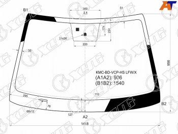 Стекло лобовое (Место под датчик запотевания) Kia Cerato 18-  Forte 18-  K3 18- XYG KMC-BD-VCP-HS LFW/X