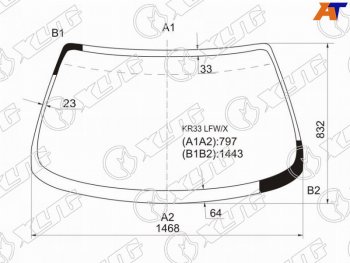 Стекло лобовое (2D CPE) Nissan Skyline 93-98  Skyline GT-R 95-98 XYG KR33 LFW/X