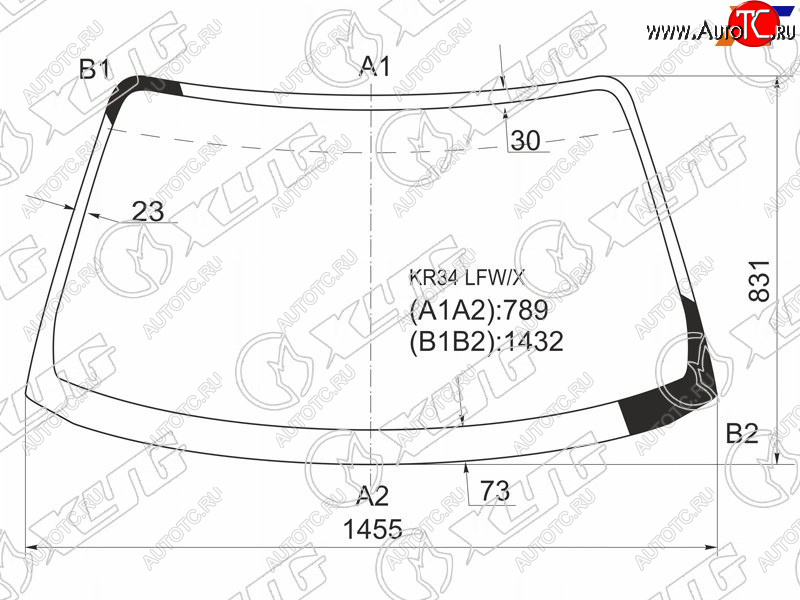 11 549 р. Стекло лобовое Nissan Skyline 98-01  Skyline GT-R 99-02 XYG KR34 LFW/X  с доставкой в г. Вологда