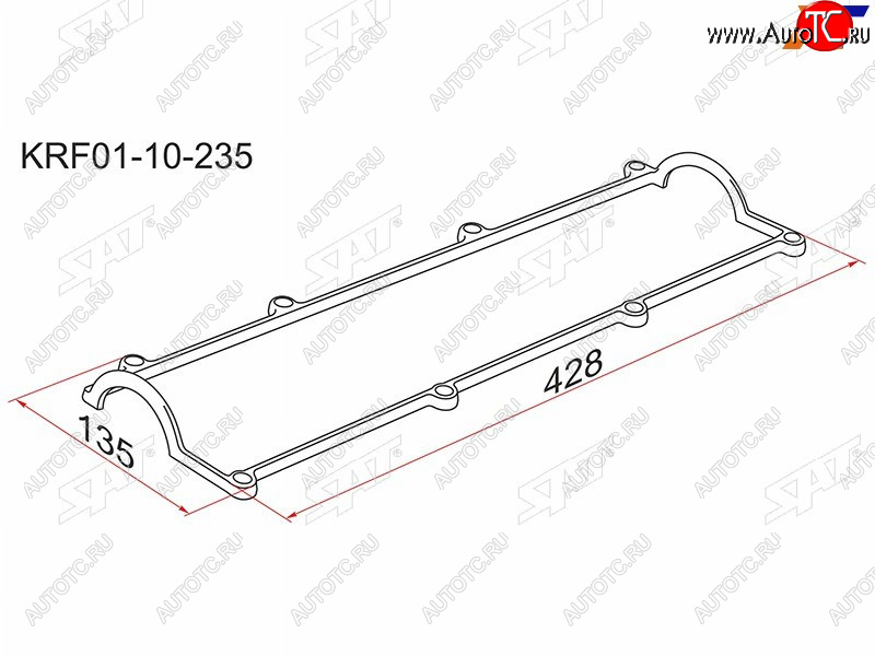 186 р. Прокладка клапанной крышки MZ R2, RF SAT KRF01-10-235  с доставкой в г. Вологда
