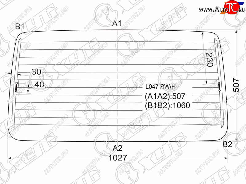 8 649 р. Стекло заднее (Цвет зеленый Обогрев) Mitsubishi Pajero 81-90  Hyundai Galloper 91-07 XYG L047 RW/H  с доставкой в г. Вологда