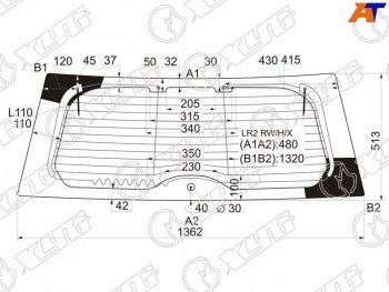 11 249 р. Стекло заднее (Цвет зеленый Обогрев Антенна) Land Rover Freelander 06-14 XYG LR2 RW/H/X  с доставкой в г. Вологда. Увеличить фотографию 2