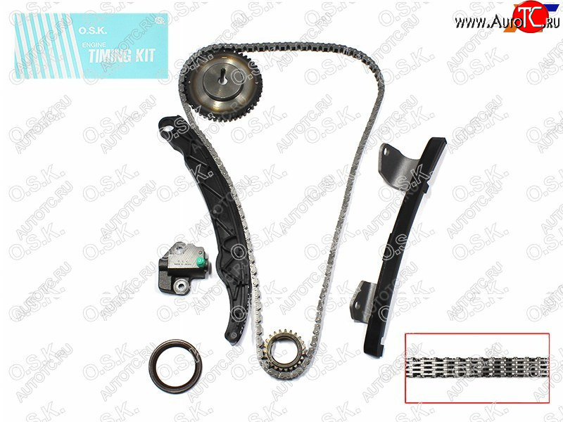 12 749 р. Комплект для замены цепи ГРМ MAZDA 23DEMIOAXELAVERISA ZJZYZ6 1.31.51.6 (L=158) 02- OSK M220K  с доставкой в г. Вологда