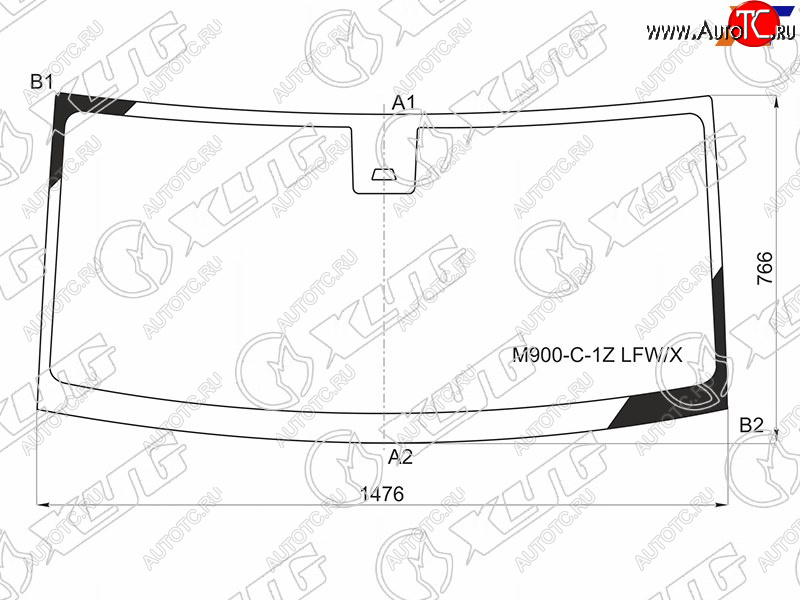 11 799 р. Стекло лобовое (Одна камера) Daihatsu Thor 16-20  Subaru Justy 16-  Toyota Roomy 16-  Tank 16- XYG M900-C-1Z LFW/X  с доставкой в г. Вологда