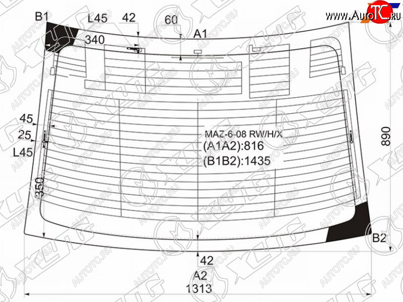 7 299 р. Стекло заднее (Цвет зеленый Обогрев Антенна 4D SED) Mazda 6 07-12  Atenza 07-12 XYG MAZ-6-08 RW/H/X  с доставкой в г. Вологда