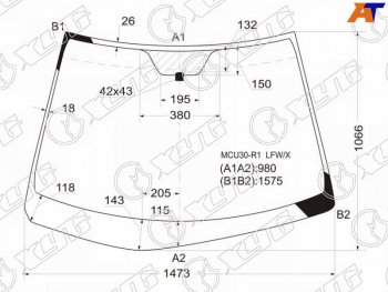 9 999 р. Стекло лобовое Toyota Harrier (XU30) 03-13  Lexus RX 03-09 XYG MCU30-R1 LFW/X  с доставкой в г. Вологда. Увеличить фотографию 1