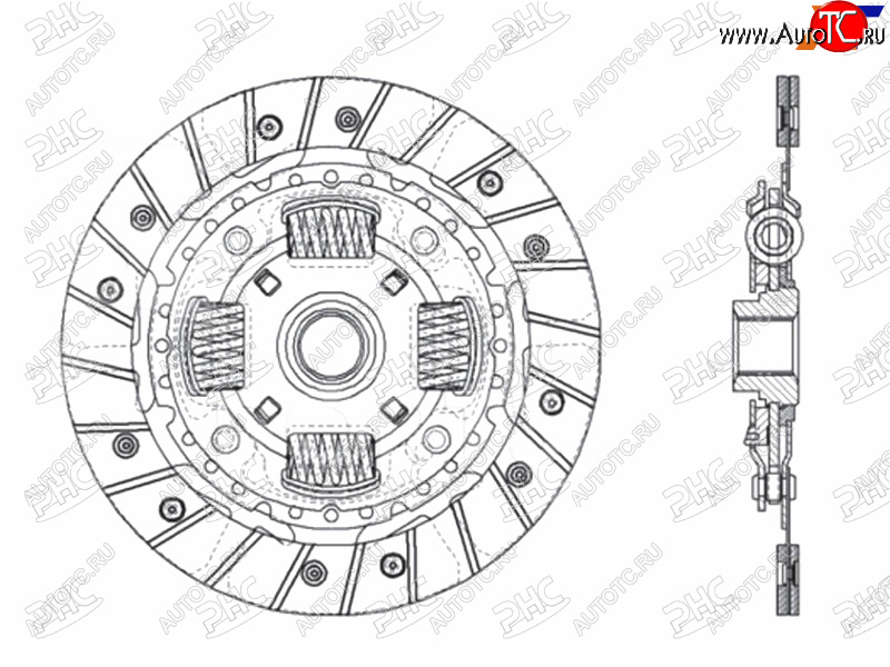 5 649 р. Диск сцепления MAZDA 3 1.3-1.6 04-09                                                                 PHC MZ-40  с доставкой в г. Вологда