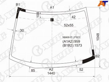 Стекло лобовое Mitsubishi Chariot Grandis 97-03  Space Wagon 97-04 XYG N84W-R LFW/X