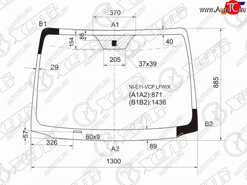 5 299 р. Стекло лобовое NISSAN NOTE 05-13 XYG NI-E11-VCP LFW/X  с доставкой в г. Вологда