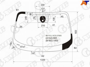 Стекло лобовое (Датчик дождя Сборка Британия) Nissan Juke 10-20 XYG NI-F15-L-VCS LFW/X