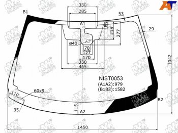 Стекло лобовое (Датчик дождя) Nissan Qashqai 13-22                                                   KMK NIST0053