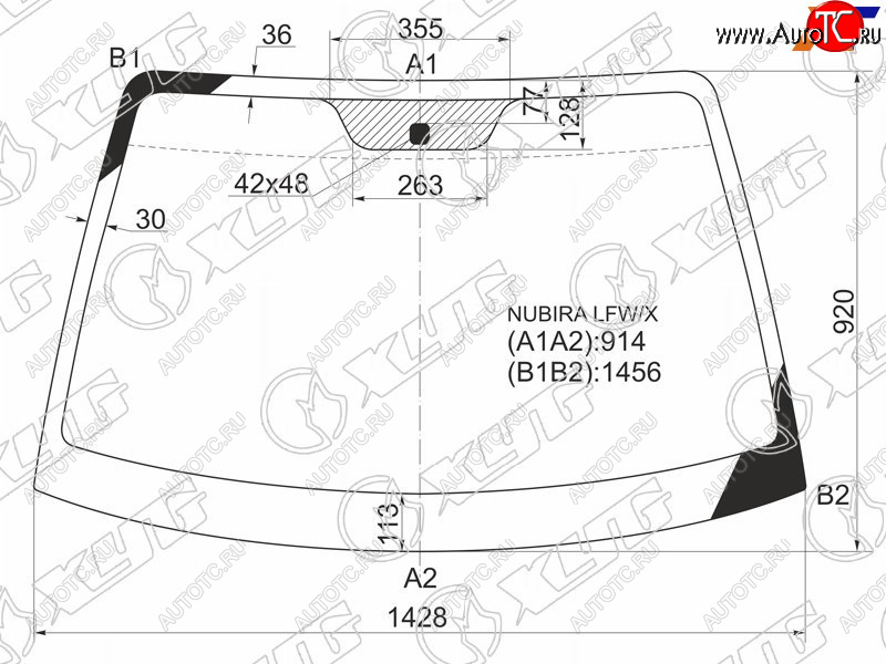 6 299 р. Стекло лобовое Daewoo Lacetti 04-09  Nubira 97-03 XYG NUBIRA LFW/X  с доставкой в г. Вологда