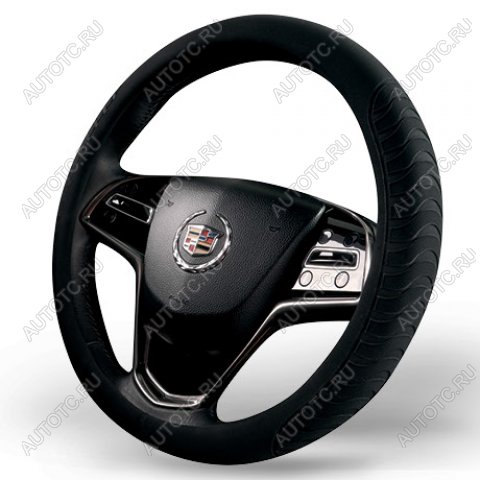 719 р. Оплётка на руль (37-39см GP2110натур. замша ) Автопилот Toyota Highlander XU20 рестайлинг (2003-2007) (черный)  с доставкой в г. Вологда