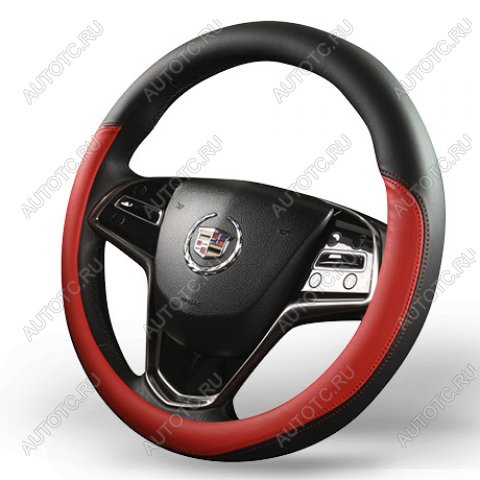 619 р. Оплётка на руль (37-39см GP 2104 кож/зам) Автопилот Lexus UX200 MZAA10 (2018-2022) (черный/красный)  с доставкой в г. Вологда