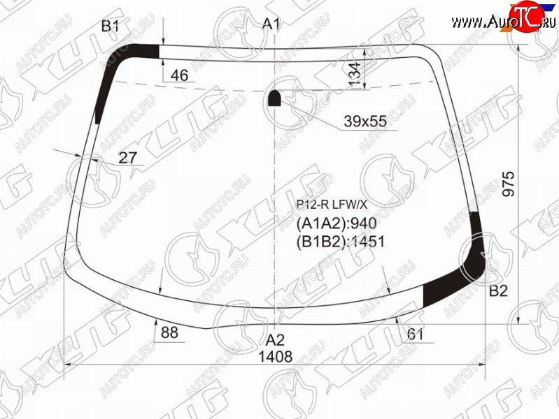 6 899 р. Стекло лобовое Nissan Primera 01-08 XYG P12-R LFW/X  с доставкой в г. Вологда