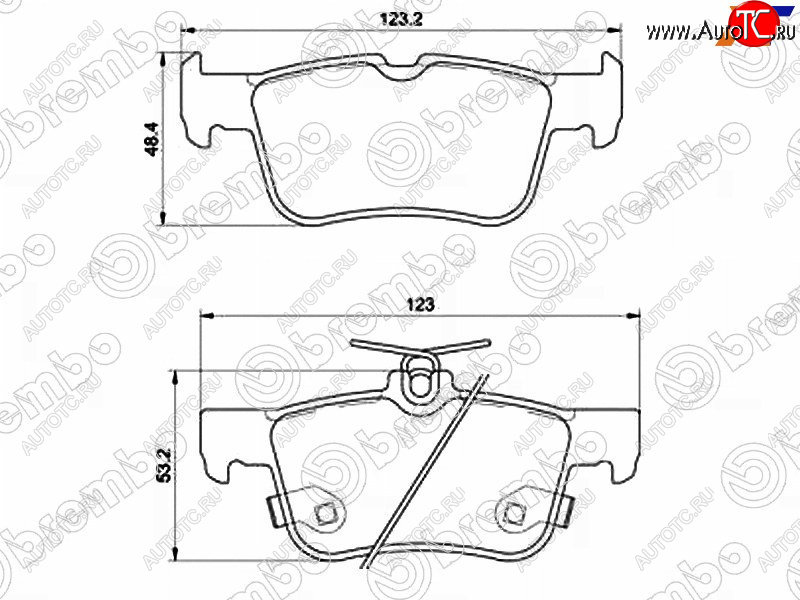 4 789 р. Колодки тормозные задние RH-LH SAT Ford Galaxy CK,CD390 дорестайлинг (2014-2019)  с доставкой в г. Вологда