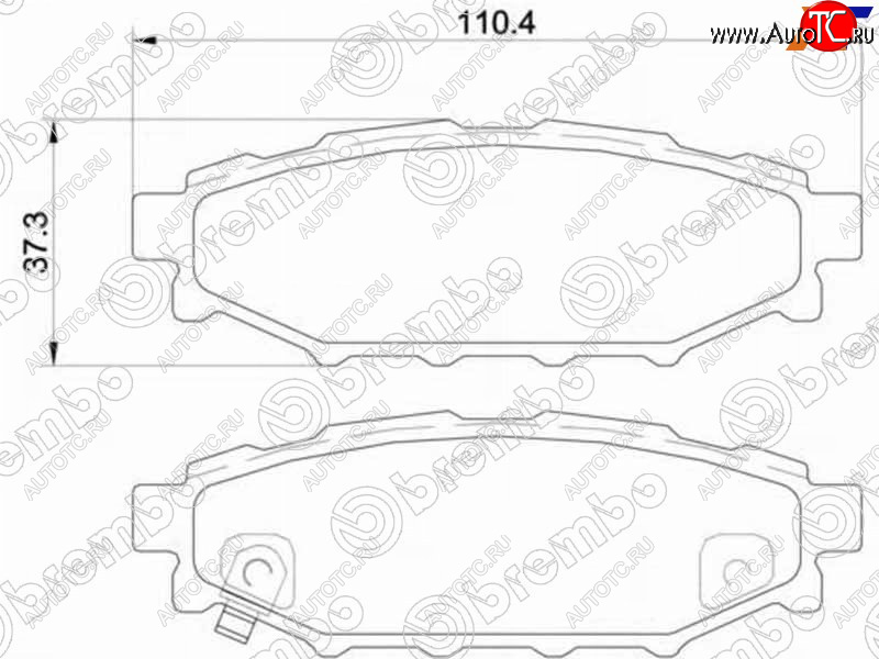 3 599 р. Колодки тормозные задние RH-LH SAT Subaru Forester SH (2008-2013)  с доставкой в г. Вологда