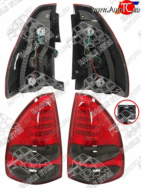 19 799 р. Фонарь задний Toyota Land Cruiser Prado (J120) 02-09 (Диоды Комплект) EAGLE EYES PF-EE-212-19G5-RD  с доставкой в г. Вологда