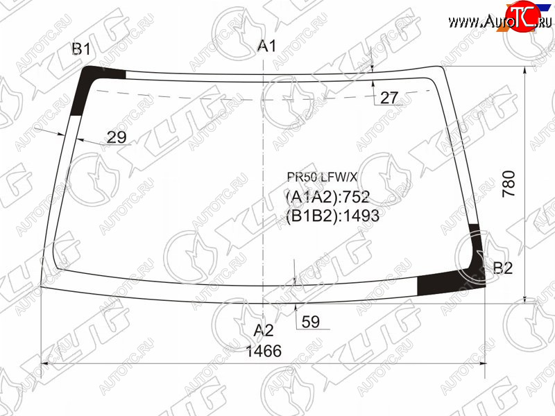 5 199 р. Стекло лобовое Nissan Pathfinder 95-04  Terrano 95-02  Infiniti QX4 96-03 XYG PR50 LFW/X  с доставкой в г. Вологда