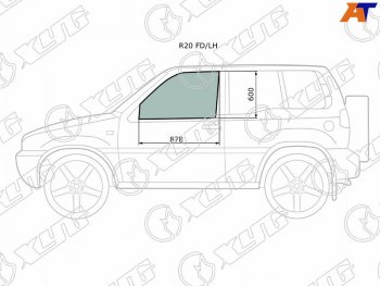 2 699 р. Стекло боковое опускное (Спереди Слева Цвет зеленый) Nissan Terrano 93-95  Ford Maverick 93-00  XYG R20 FD/LH  с доставкой в г. Вологда. Увеличить фотографию 1