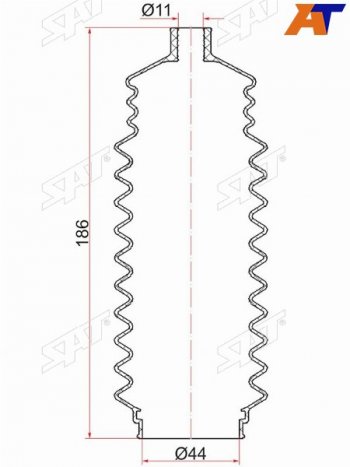 Пыльник рулевой рейки NISSAN PRIMERA 96-01SUNNY B14 94-99PULSAR N15 95-00HONDA ACCORD C.. 94-98 SAT R-2542