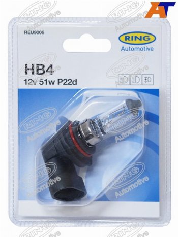 599 р. Лампа головного освещения HB4  12V 51W Блистер 1 шт. RING REU9006  с доставкой в г. Вологда. Увеличить фотографию 1