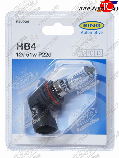 599 р. Лампа головного освещения HB4  12V 51W Блистер 1 шт. RING REU9006  с доставкой в г. Вологда