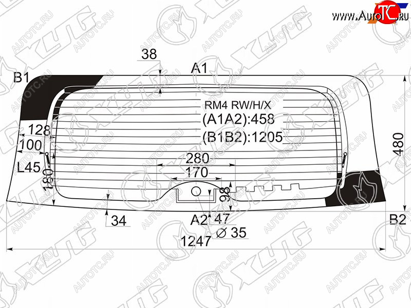 7 199 р. Стекло заднее (Цвет зеленый Обогрев) Honda CR-V 11-16 XYG RM4 RW/H/X  с доставкой в г. Вологда