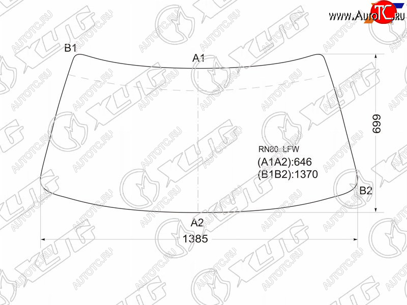 7 199 р. Стекло лобовое Toyota Hilux Pick Up 88-97  Great Wall Safe 01-09  Toyota 4Runner 89-95  Hilux Sur XYG RN80 LFW  с доставкой в г. Вологда