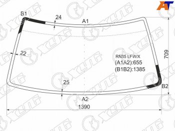 4 399 р. Стекло лобовое Toyota Hilux Pick Up 88-97  Great Wall Safe 01-09  Toyota 4Runner 89-95  Hilux Sur XYG RN85 LFW/X  с доставкой в г. Вологда. Увеличить фотографию 1